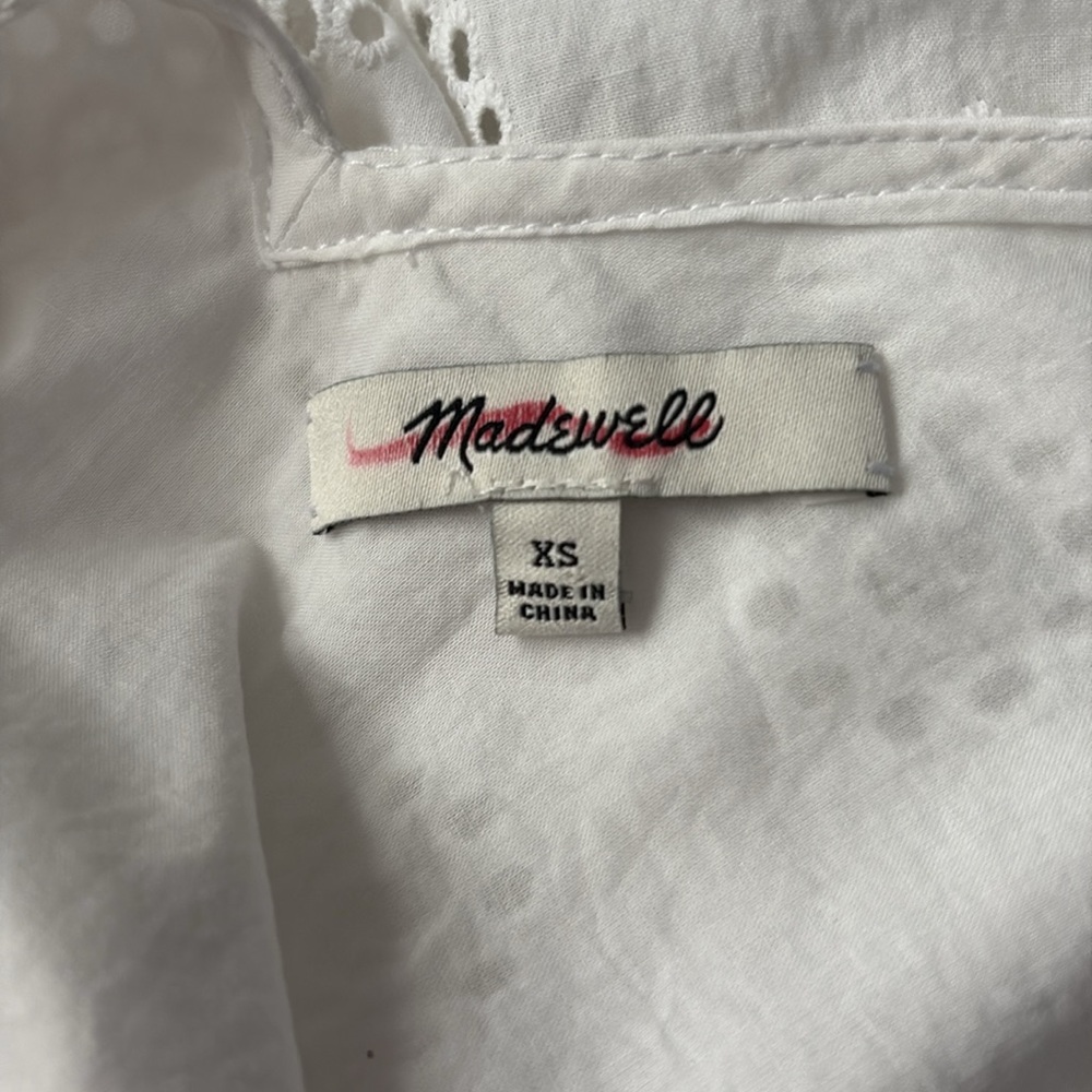 MADEWELL White Eyelet Midi Dress Size XS -- Still on the website - Picture 7 of 8
